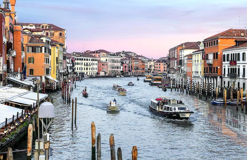 Boats on the Venice Canal